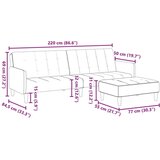 Kavč dvosed s stolčkom za noge rumen žamet, (21228603) | Shoptok.si