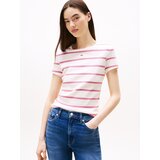 Tommy Jeans Majica 'ESSENTIAL' mornarska / svetlo modra / roza / bela | Shoptok.si