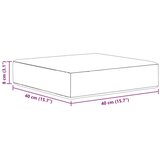  Jastučić za sjedenje na otvorenom Crna 40 x 40 x 8 cm - Crna 40 x 40 cm | shoptok.hr