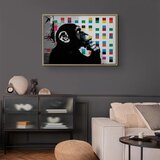  Slika - Banksy The Thinker Monkey 120x80 U prirodnom drvenom okviru | shoptok.hr