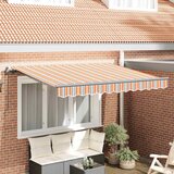 vidaXL retraktilna tenda rumena in oranžna ter bela | Shoptok.si