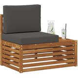 Vanjski krajnji kauč s jastukom Prirodna 91 x 63 x 73 cm - Prirodno i antracit Krajnji kauč | shoptok.hr