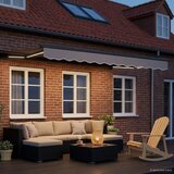  Ručni okvir tende s LED-ima Svjetlosiva i antracit 3 x 2 m | shoptok.hr
