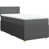  Krevet s oprugama i madracem tamnosivi 90x200 cm od tkanine | shoptok.hr