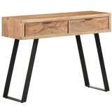 vidaXL Konzolna mizica 100x35x76 cm akacijev les z naravnimi robovi | Shoptok.si