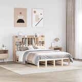 vidaXL Krevet s regalom za knjige bez madraca 140x190 cm od borovine Cijene