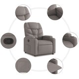  Naslonjač na podizanje od tkanine smeđesivi | shoptok.hr