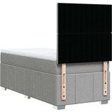 vidaXL Box spring postelja z vzmetnico svetlo siva 90x190 cm blago | Shoptok.si