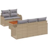  Set vrtne sofe s jastučićima bež poli ratan akacija dvosjed vrtne sofe s spremištem i jastučićima bež poli ratan | shoptok.hr