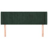  Vzglavje z ušesi temno zeleno 147x16x78/88 cm žamet | Shoptok.si