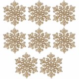 springos set božićnih ukrasa "Snježna pahulja", 6 cm, 8 komada, zlatna | shoptok.hr