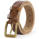 INF Moški pas iz pravega usnja, 120 cm, prostočasen ali eleganten Camel, (21686033) | Shoptok.si