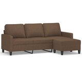 Trosjed s tabureom smeđi 180 cm od tkanine | shoptok.hr