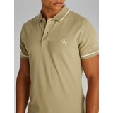Calvin Klein Jeans Polo majice kratki rokavi TIPPING SLIM POLO J30J315603 Bež | Shoptok.si