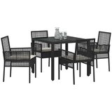  Vrtni set za objed 5 pcs Crna poliratan | shoptok.hr