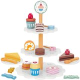 Tooky Toy tanjur za slatkiše, drveni stalak, cupcakes, kolači | shoptok.hr