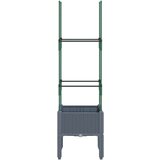  Cvetlično korito z oporno mrežo sivo 40x40x142,5 cm PP | Shoptok.si