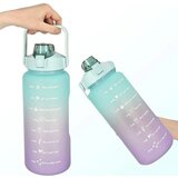  Velika boca za vodu sa slamkom i oznakama vremena - 2 l | Shoptok.si