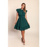 Fenzy Mini Haljina Na Volane, Tamno Zelena | shoptok.hr