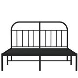  Metalni okvir za krevet s uzglavljem crni 140x190 cm | shoptok.hr