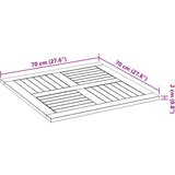 Stolna ploča 70x70x2 cm četvrtasta od masivnog drva bagrema | shoptok.hr