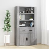  Visoka komoda siva sonome od konstruiranog drva | shoptok.hr