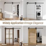 BONIKLUBA 122cm Sistem za dvojna lesena Drsna Vrata | Shoptok.si