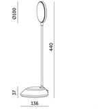  LED prigušiva punjiva stona lampa VISUA LED/5W/5V 3000-5000K ružičasta | Eponuda.com
