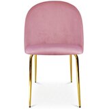 Inca stolica - svijetlo ružičasti baršun / zlatne noge x 2 | shoptok.hr