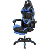 Krüger&Matz Gaming stol Kruger&Matz Warrior GX-150, črno-modre barva | Shoptok.si