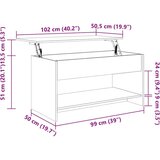 vidaXL Klubska mizica bela 102x50x52,5 cm konstruiran les | Shoptok.si