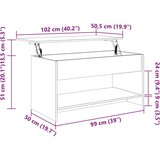 vidaXL stolić za kavu bijeli 102x50x52,5 cm od konstruiranog drva | shoptok.hr