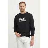 Karl Lagerfeld Bombažen pulover moški, črna barva, 543917.705091