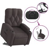  Naslonjač na podizanje tamnosmeđi od tkanine | shoptok.hr