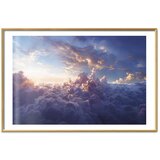  Plakat Sun in Hiding: The Golden Face of the Sky Over the Cloudy Sea 90x60 Zlatni okvir s margom | shoptok.hr