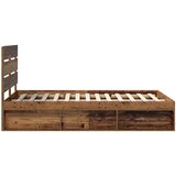  Okvir za krevet s uzglavljem Staro drvo 135 x 190 cm | shoptok.hr
