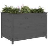  Povišena vrtna gredica siva 119,5x82,5x78 cm masivna borovina | Eponuda.com