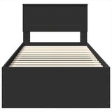  Okvir za krevet Crna 90 x 190 cm Konstruirano drvo - Crna 90 x 190 cm | shoptok.hr
