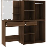  LED toaletni stolić s ormarićima boja hrasta konstruirano drvo | shoptok.hr
