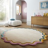 Flair Rugs Ručno rađen vunen okrugao tepih u prirodnoj boji ø 180 cm Leo Scallop – | shoptok.hr