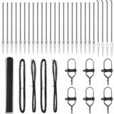 vidaXL Heksagonalna Ograja Siva 1.2x50 m Jeklo, Ograjne Stebričke z Dletom 13 kos Ø32 mm 140 cm Galvanizirano Jeklo | Shoptok.si