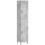 Maison Chic Visoka omara - Komoda - Predalnik betonsko siva 34,5x34x180 cm inženirski les, (21722276) | Shoptok.si