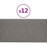  Zidna uzglavlja 12 pcs Svijetlo siva 60 x 30 cm tkanina | shoptok.hr