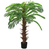 vidaXL Umetna palma cikas z loncem 140 cm zelena Cene