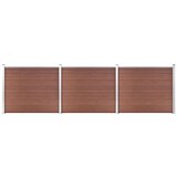 vidaXL Komplet ograjnih panelov WPC 526x146 cm rjav | Shoptok.si