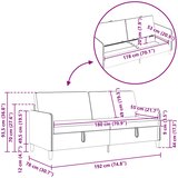 SOFA s pohranom Plava 192 x 78 x 87 cm Poliester | shoptok.hr