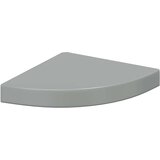  Plutajuće kutne police 4 kom sjajne sive 25 x 25 x 3,8 cm MDF | shoptok.hr