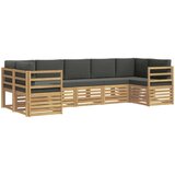  Sekcijska garnitura 7 pcs Bijela i antracit 304 x 126,5 x 73 cm | shoptok.hr