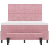 Box Postelja z vzmetnico z vzmetnico Roza 160 x 200 cm Žamet, (5000126976) | Shoptok.si