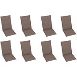  Sklopive stolice s jastucima 8 kom. Masivno bagremovo drvo Tupe 120 x 50 x 3 cm | shoptok.hr